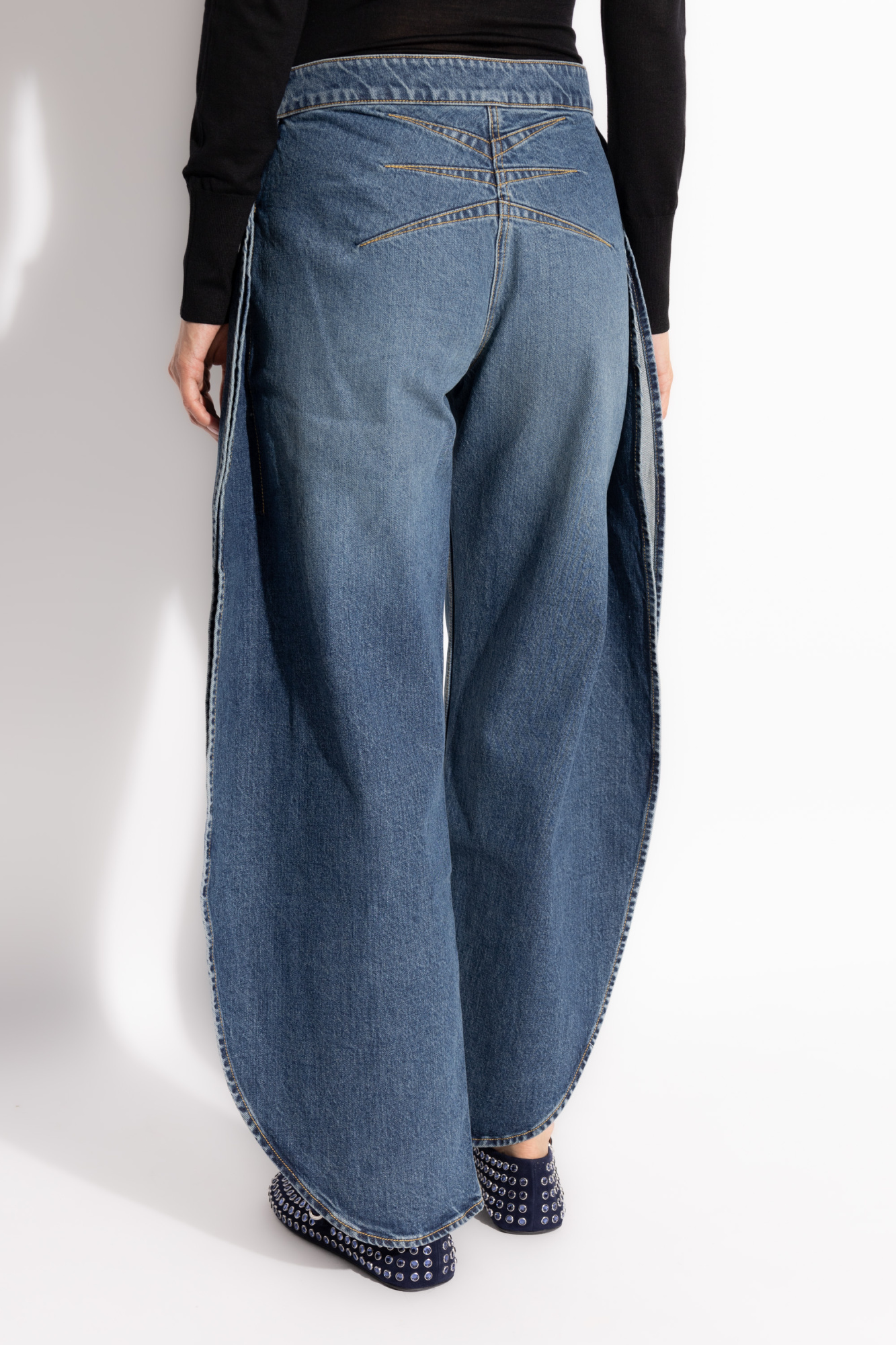 SchaferandweinerShops Maldives - Blue Jeans with slits Alaïa